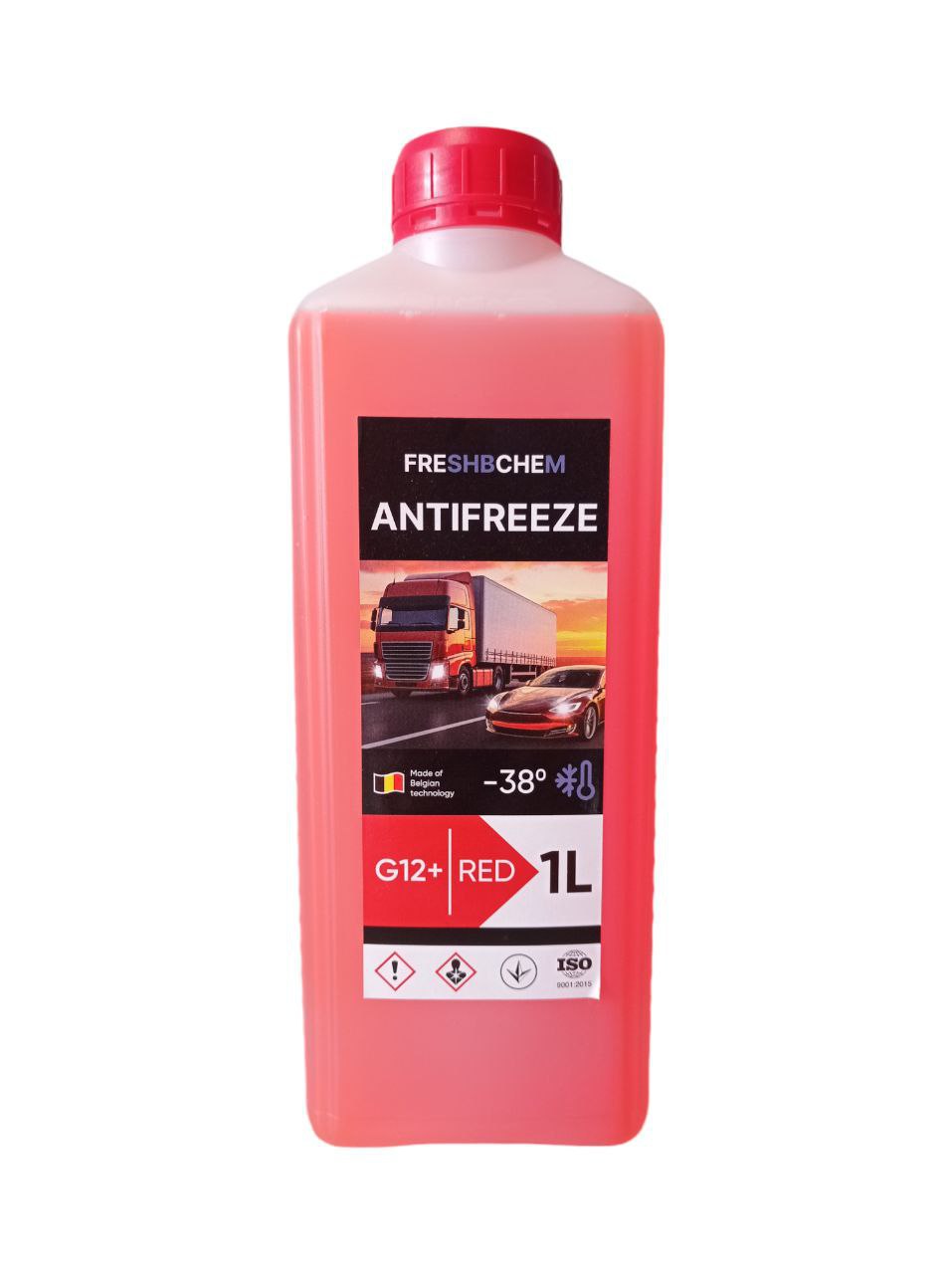 Охолоджувальні рідини Антифриз G12 / G12+ Червоний "FRESHBCHEM" 1 л / 5 л